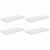 Rafturi de perete, 4 buc., alb extralucios, 60x23,5x3,8 cm, MDF GartenMobel Dekor