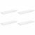 Rafturi de perete, 4 buc., alb extralucios, 80x23,5x3,8 cm, MDF GartenMobel Dekor