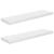 Rafturi de perete, 2 buc., alb extralucios, 90x23,5x3,8 cm, MDF GartenMobel Dekor