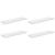 Rafturi de perete, 4 buc., alb extralucios, 90x23,5x3,8 cm, MDF GartenMobel Dekor