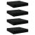 Rafturi de perete 4 buc. negru extralucios 23x23,5x3,8 cm, MDF GartenMobel Dekor