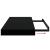 Raft de perete suspendat, negru extralucios, 50x23x3,8 cm, MDF GartenMobel Dekor