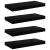 Rafturi de perete, 4 buc., negru extralucios, 50x23x3,8 cm, MDF GartenMobel Dekor