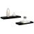 Rafturi de perete 2 buc. negru extralucios, 60x23,5x3,8 cm, MDF GartenMobel Dekor
