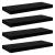 Rafturi de perete 4 buc. negru extralucios, 60x23,5x3,8 cm, MDF GartenMobel Dekor