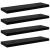 Rafturi de perete, 4 buc., negru extralucios 80x23,5x3,8 cm MDF GartenMobel Dekor