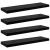 Rafturi de perete 4 buc. negru extralucios, 90x23,5x3,8 cm, MDF GartenMobel Dekor