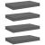 Rafturi de perete, 4 buc., gri extralucios, 40x23x3,8 cm, MDF GartenMobel Dekor