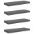 Rafturi de perete, 4 buc., gri extralucios, 60x23,5x3,8 cm, MDF GartenMobel Dekor