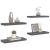 Rafturi de perete, 4 buc., gri extralucios, 60x23,5x3,8 cm, MDF GartenMobel Dekor