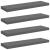 Rafturi de perete, 4 buc., gri extralucios, 80x23,5x3,8 cm, MDF GartenMobel Dekor