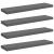 Rafturi de perete, 4 buc., gri extralucios, 90x23,5x3,8 cm, MDF GartenMobel Dekor