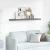 Raft de perete suspendat, gri extralucios, 120x23,5x3,8 cm, MDF GartenMobel Dekor