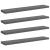 Rafturi de perete, 4 buc., gri extralucios, 120x23,5x3,8 cm MDF GartenMobel Dekor