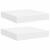 Rafturi de perete suspendate, 2 buc., alb, 23x23,5x3,8 cm, MDF GartenMobel Dekor