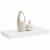 Raft de perete suspendat, alb, 50x23x3,8 cm, MDF GartenMobel Dekor