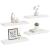 Rafturi de perete suspendate, 4 buc., alb, 60x23,5x3,8 cm, MDF GartenMobel Dekor