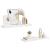 Rafturi de perete suspendate, 2 buc., alb, 80x23,5x3,8 cm, MDF GartenMobel Dekor