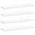 Rafturi de perete, 4 buc., alb, 80 x 23,5 x 3,8 cm, MDF GartenMobel Dekor