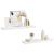 Rafturi de perete suspendate, 2 buc., alb, 90x23,5x3,8 cm, MDF GartenMobel Dekor