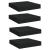 Rafturi de perete suspendate, 4 buc., negru, 23x23,5x3,8 cm MDF GartenMobel Dekor