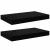 Rafturi de perete suspendate 2 buc., negru, 40x23x3,8 cm, MDF GartenMobel Dekor