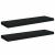 Rafturi de perete suspendate 2 buc., negru, 80x23,5x3,8 cm, MDF GartenMobel Dekor