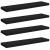 Rafturi de perete suspendate 4 buc., negru, 90x23,5x3,8 cm, MDF GartenMobel Dekor
