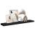 Raft de perete suspendat, negru, 120x23,5x3,8 cm, MDF GartenMobel Dekor