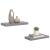 Rafturi de perete suspendate, 2 buc., gri, 50x23x3,8 cm, MDF GartenMobel Dekor