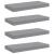 Rafturi de perete suspendate, 4 buc., gri, 50x23x3,8 cm, MDF GartenMobel Dekor