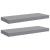 Rafturi de perete suspendate, 2 buc., gri, 60x23,5x3,8 cm, MDF GartenMobel Dekor