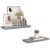 Rafturi de perete suspendate, 2 buc., gri, 60x23,5x3,8 cm, MDF GartenMobel Dekor