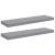 Rafturi de perete suspendate, 2 buc., gri, 80x23,5x3,8 cm, MDF GartenMobel Dekor