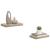 Rafturi de perete suspendate, 2 buc., stejar, 40x23x3,8 cm, MDF GartenMobel Dekor