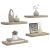 Rafturi de perete suspendate, 4 buc., stejar, 50x23x3,8 cm, MDF GartenMobel Dekor