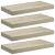Rafturi de perete suspendate, 4 buc., stejar, 50x23x3,8 cm, MDF GartenMobel Dekor