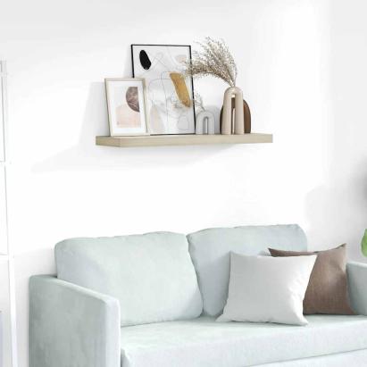 Raft de perete suspendat, stejar, 80x23,5x3,8 cm, MDF GartenMobel Dekor