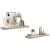 Rafturi de perete suspendate 2 buc., stejar, 80x23,5x3,8 cm MDF GartenMobel Dekor