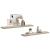 Rafturi perete suspendate, 2 buc., stejar, 120x23,5x3,8 cm, MDF GartenMobel Dekor