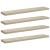 Rafturi perete suspendate, 4 buc., stejar, 120x23,5x3,8 cm, MDF GartenMobel Dekor