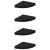 Rafturi colțar suspendate, 4 buc., negru, 25x25x3,8 cm, MDF GartenMobel Dekor