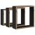 Rafturi cub de perete, 3 buc., negru, MDF GartenMobel Dekor