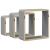 Rafturi cub de perete, 3 buc., gri, MDF GartenMobel Dekor