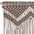 Perdea macrame, gri taupe,140 x 240 cm, bumbac GartenMobel Dekor