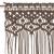 Perdea macrame, gri taupe,140 x 240 cm, bumbac GartenMobel Dekor
