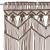 Perdea macrame, gri taupe,140 x 240 cm, bumbac GartenMobel Dekor