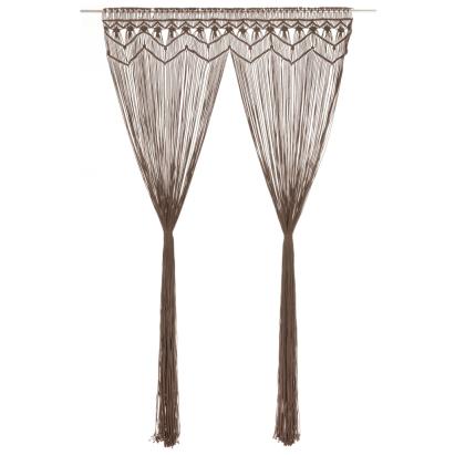 Perdea macrame, gri taupe,140 x 240 cm, bumbac GartenMobel Dekor