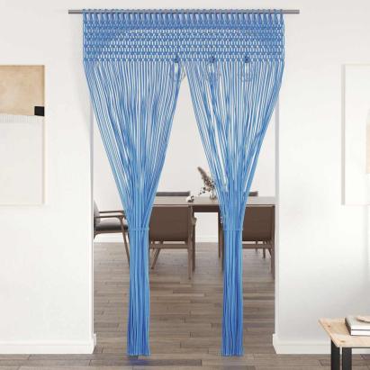 Perdea macrame, albastru, 140 x 240 cm, bumbac GartenMobel Dekor