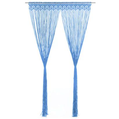 Perdea macrame, albastru, 140 x 240 cm, bumbac GartenMobel Dekor